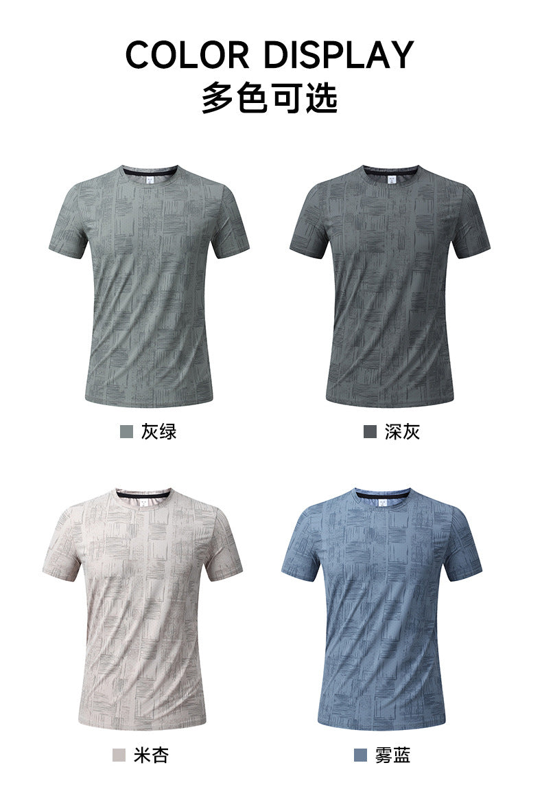 Men's Short Sleeve T-Shirt Casual Tee Gym Shirt PF-YMT007
