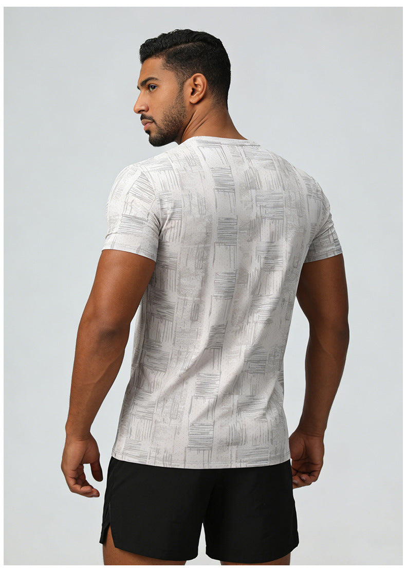 Men's Short Sleeve T-Shirt Casual Tee Gym Shirt PF-YMT007