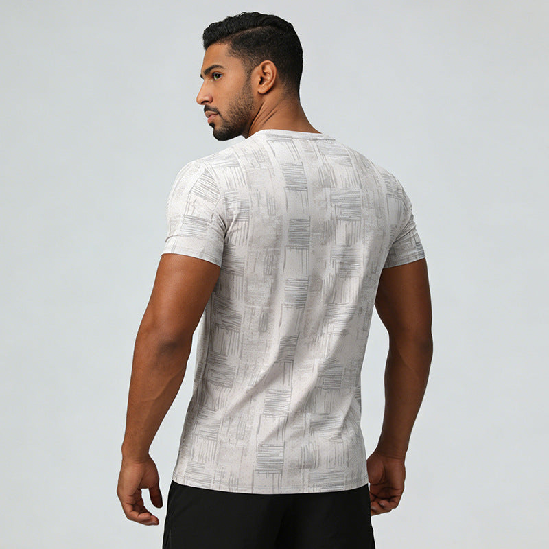 Men's Short Sleeve T-Shirt Casual Tee Gym Shirt PF-YMT007