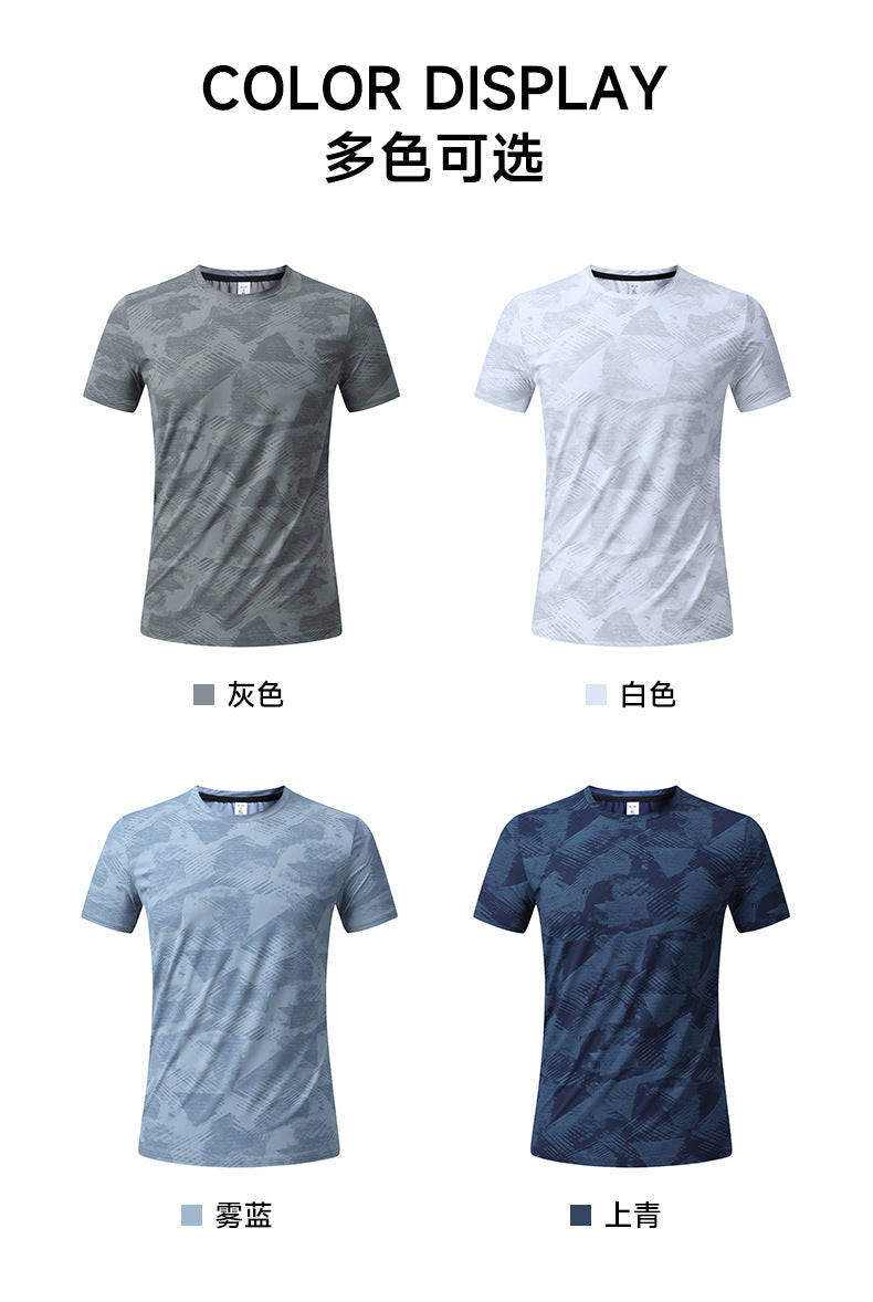 Men's Short Sleeve T-Shirt Casual Tee Gym Shirt PF-YMT008