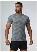 Men's Short Sleeve T-Shirt Casual Tee Gym Shirt PF-YMT008