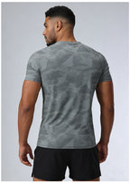Men's Short Sleeve T-Shirt Casual Tee Gym Shirt PF-YMT008