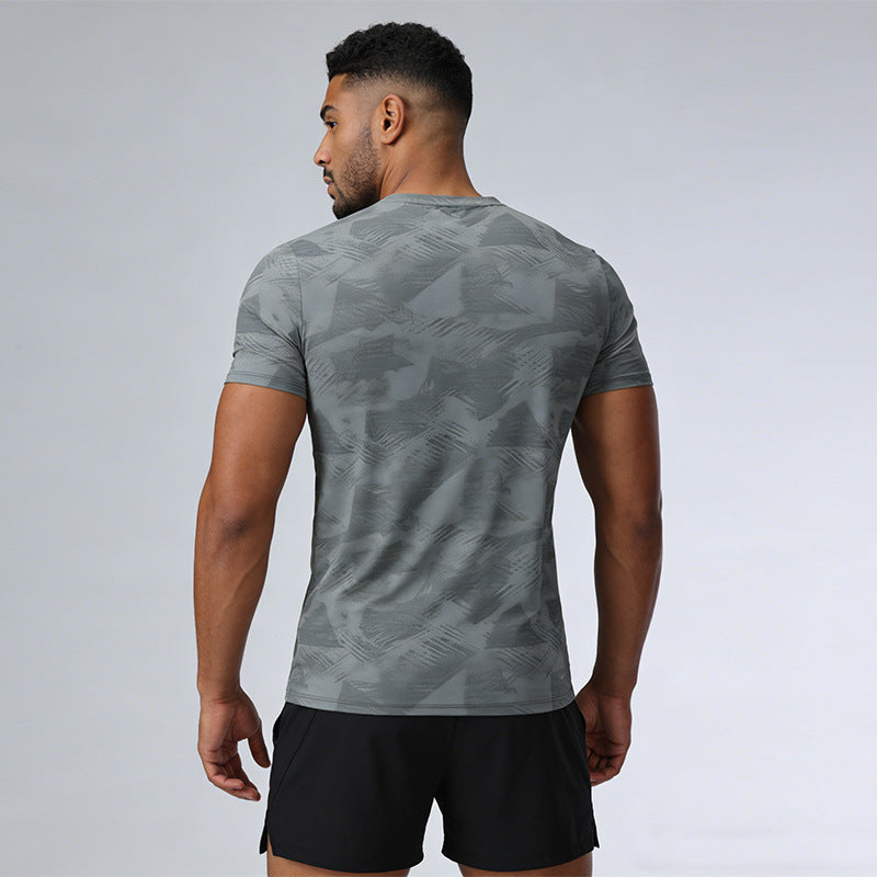 Men's Short Sleeve T-Shirt Casual Tee Gym Shirt PF-YMT008