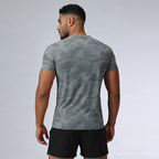 Men's Short Sleeve T-Shirt Casual Tee Gym Shirt PF-YMT008