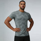 Men's Short Sleeve T-Shirt Casual Tee Gym Shirt PF-YMT008