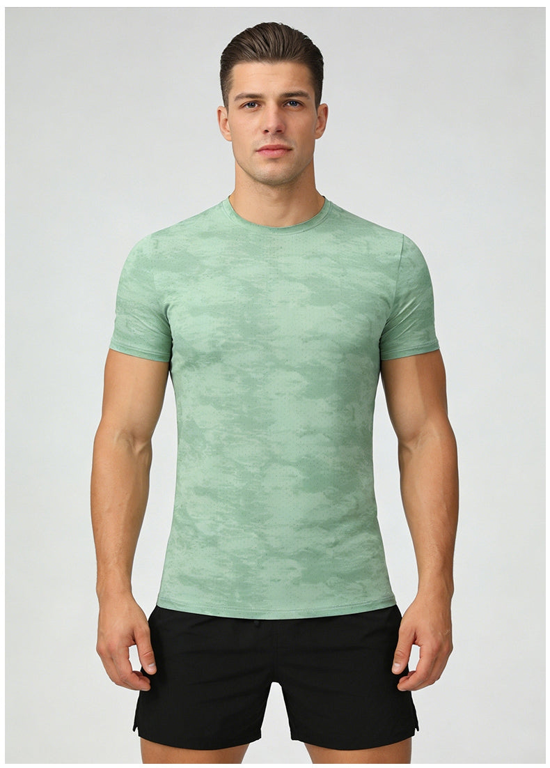 Men's Short Sleeve T-Shirt Casual Tee Gym Shirt PF-YMT011