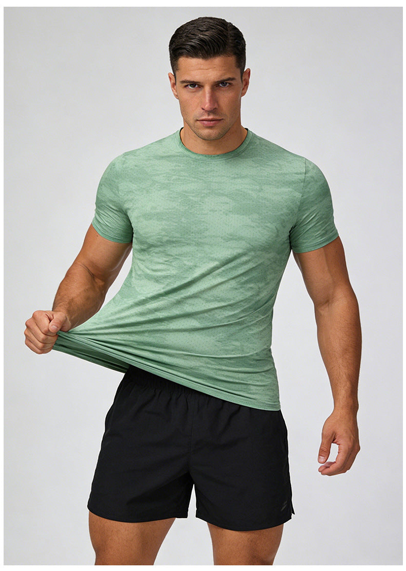Men's Short Sleeve T-Shirt Casual Tee Gym Shirt PF-YMT011