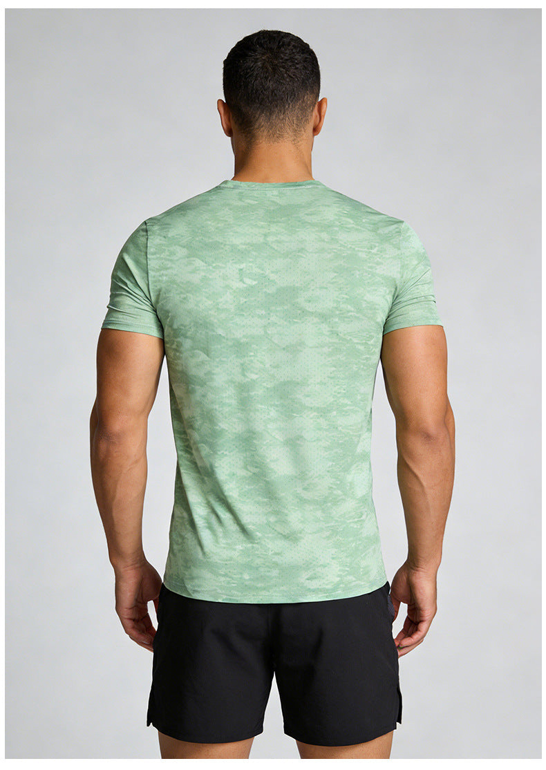 Men's Short Sleeve T-Shirt Casual Tee Gym Shirt PF-YMT011