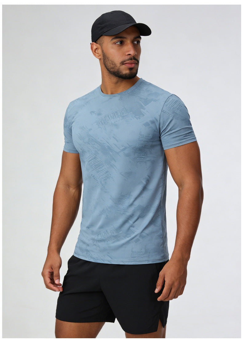 Men's Short Sleeve T-Shirt Casual Tee Gym Shirt PF-YMT015