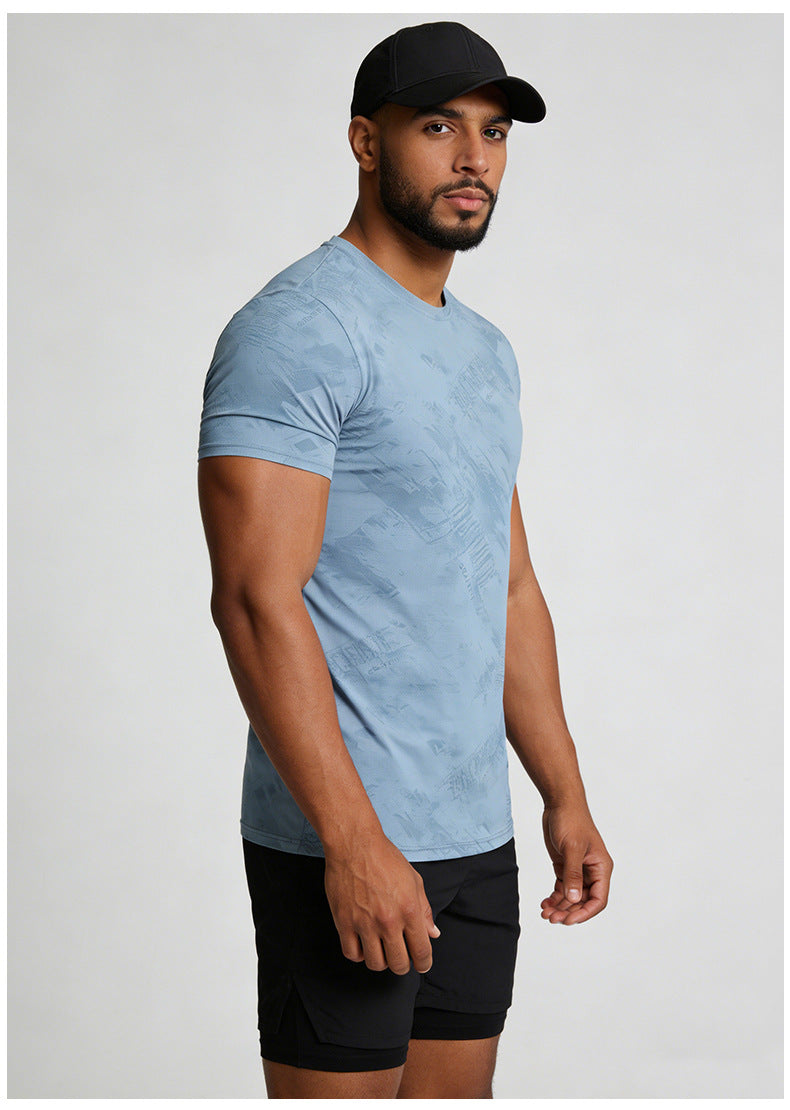 Men's Short Sleeve T-Shirt Casual Tee Gym Shirt PF-YMT015
