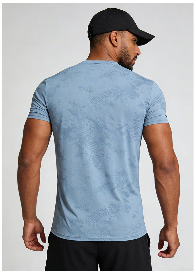 Men's Short Sleeve T-Shirt Casual Tee Gym Shirt PF-YMT015