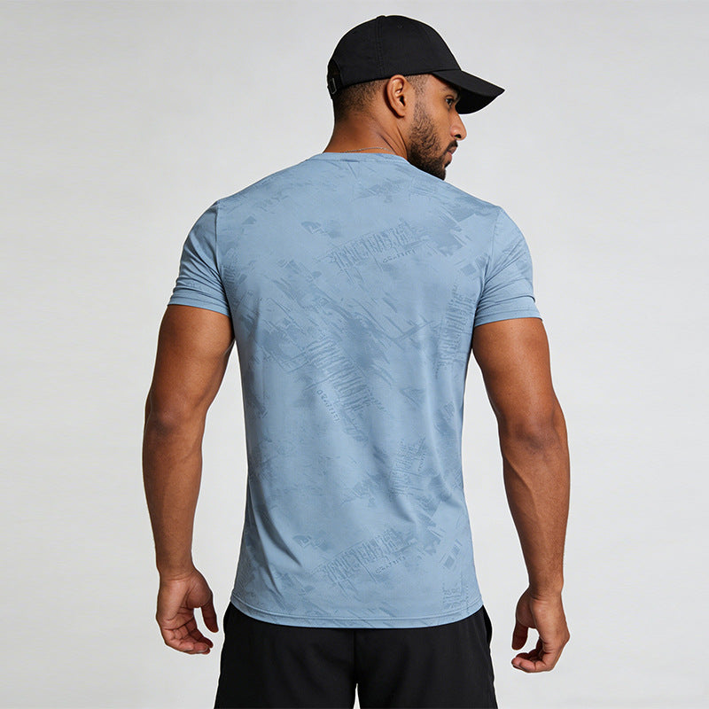 Men's Short Sleeve T-Shirt Casual Tee Gym Shirt PF-YMT015