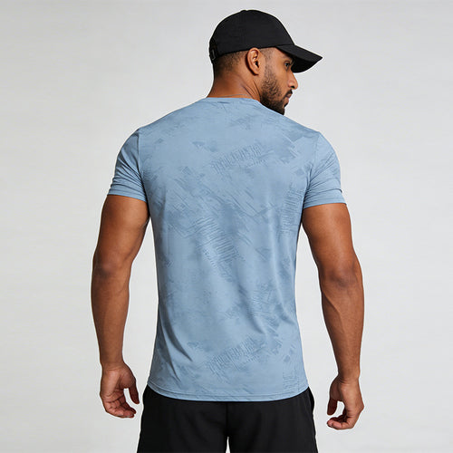 Men's Short Sleeve T-Shirt Casual Tee Gym Shirt PF-YMT015 - Honfitwear