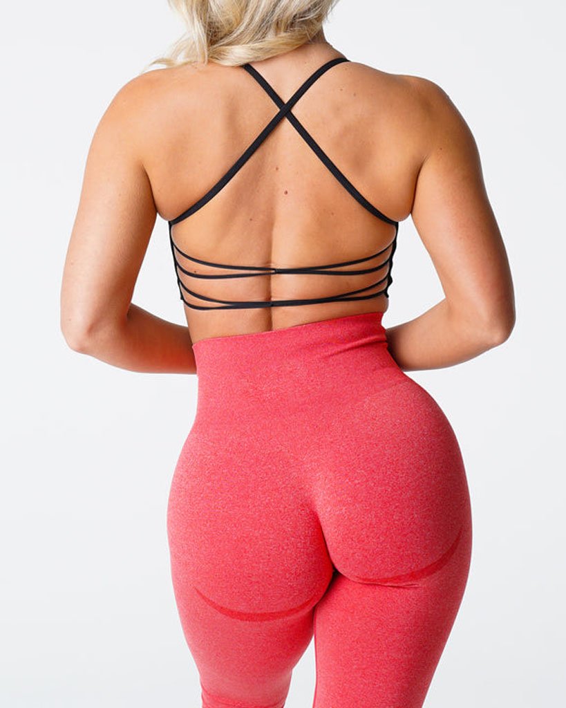 Womens Workout Training 75%Nylon 25%Spandex Sports Bra Q043 print logo 17