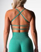 Womens Workout Training 75%Nylon 25%Spandex Sports Bra Q043 print logo 22