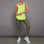 Womens Sports Fitness 95%Rayon 5%Spande Tank Top QS24231C