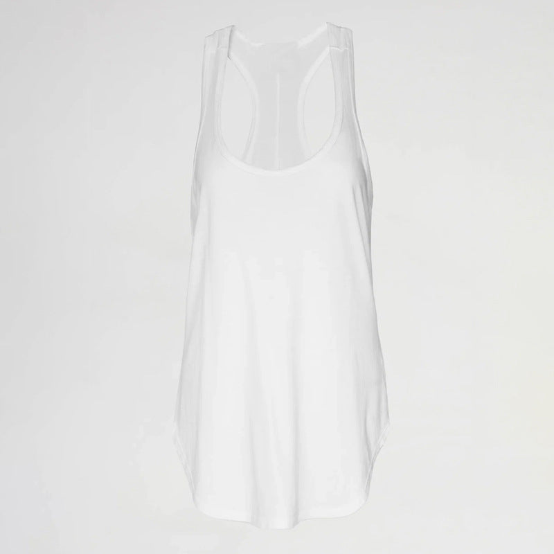 Womens Sports Fitness 95%Rayon 5%Spande Tank Top QS24231C