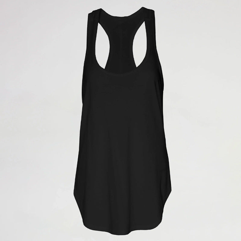 Womens Sports Fitness 95%Rayon 5%Spande Tank Top QS24231C