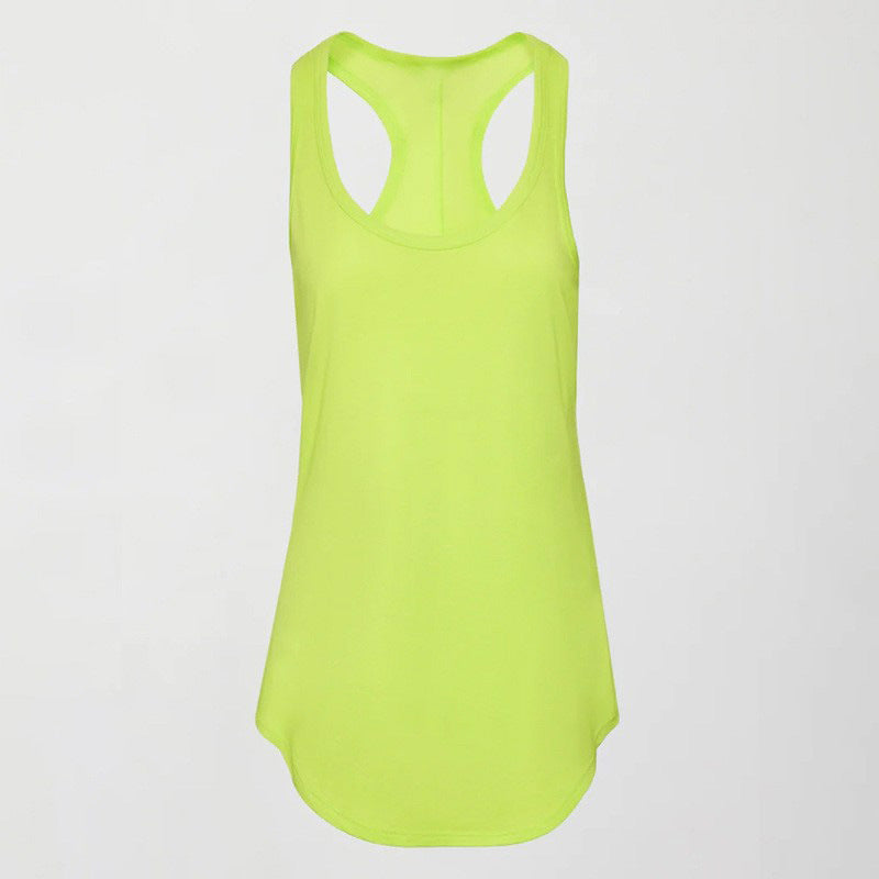 Womens Sports Fitness 95%Rayon 5%Spande Tank Top QS24231C