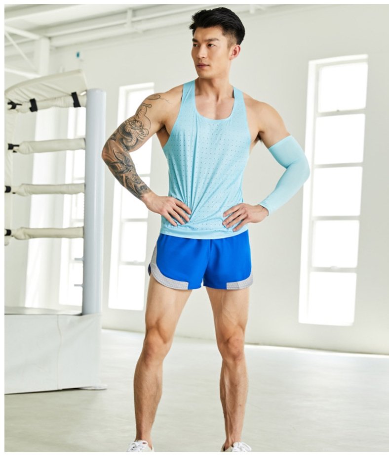 Custom 80GSM 100%polyester Lightweight Men's Running Singlet R24 print logo 17