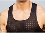 Custom 80GSM 100%polyester Lightweight Men's Running Singlet R24 print logo 14