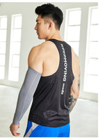 Custom 80GSM 100%polyester Lightweight Men's Running Singlet R24 print logo 19