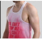 Custom 90%polyester 10%spandex Men's Running Singlet R26 print logo 11