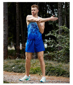 Custom 90%polyester 10%spandex Men's Running Singlet R26 print logo 8