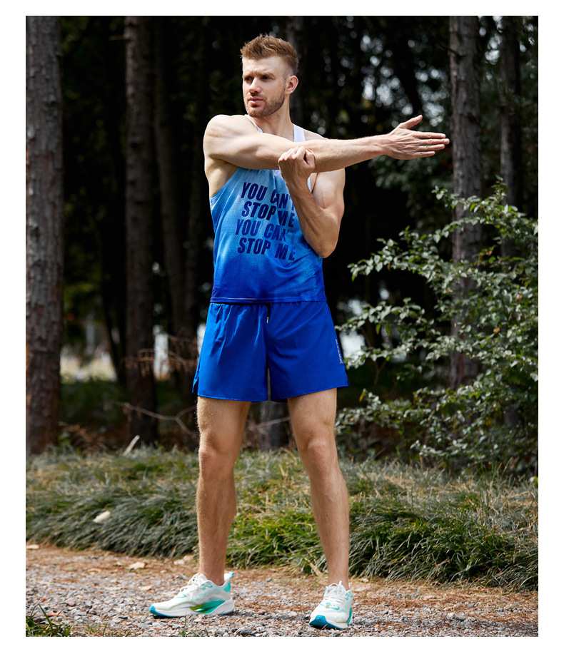Custom 90%polyester 10%spandex Men's Running Singlet R26 print logo 8