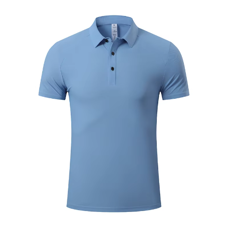 Mens Golf Sportswear 87%Nylon 13%Spandex Polo Shirt R319 print logo 1