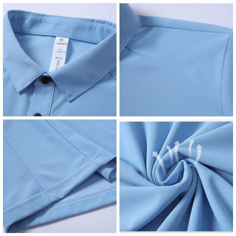 Mens Golf Sportswear 87%Nylon 13%Spandex Polo Shirt R319 print logo 17