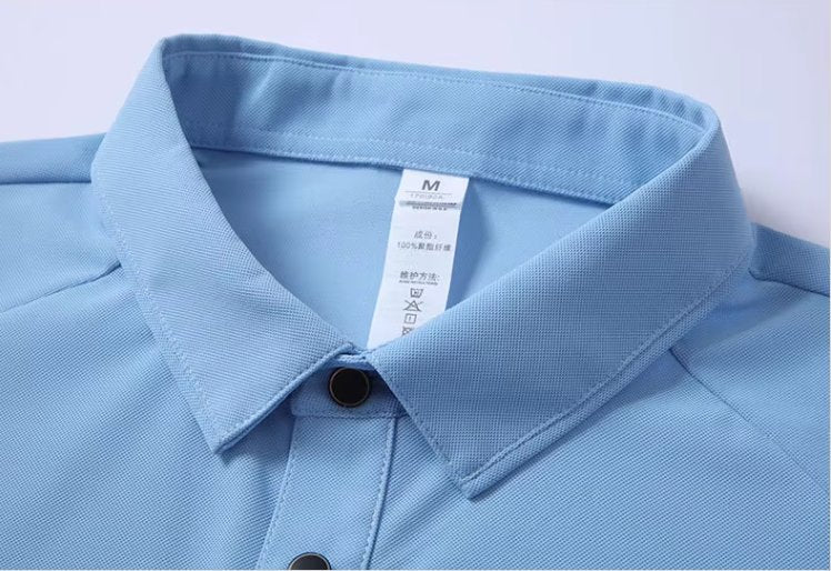 Mens Golf Sportswear 87%Nylon 13%Spandex Polo Shirt R319 print logo 19