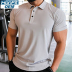 Mens Golf Sportswear 87%Nylon 13%Spandex Polo Shirt R319 print logo 11