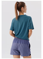 Women's Short Sleeve T-Shirt Casual Tee Gym Shirt R51119