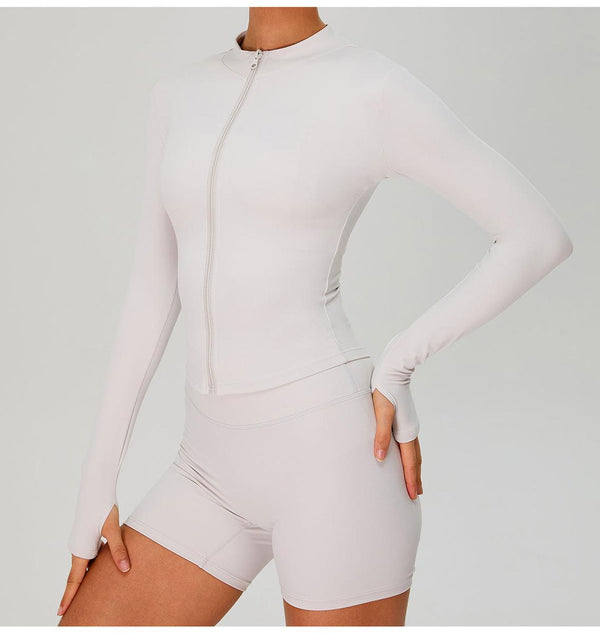 Women's Jacket Gym Sports Casual Outerwear 220GSM  78%nylon 22%spandex S-0262