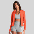 Womens Fitness Sports 75%Nyolon 25%Spandex Jacket S0010-1 print logo 1