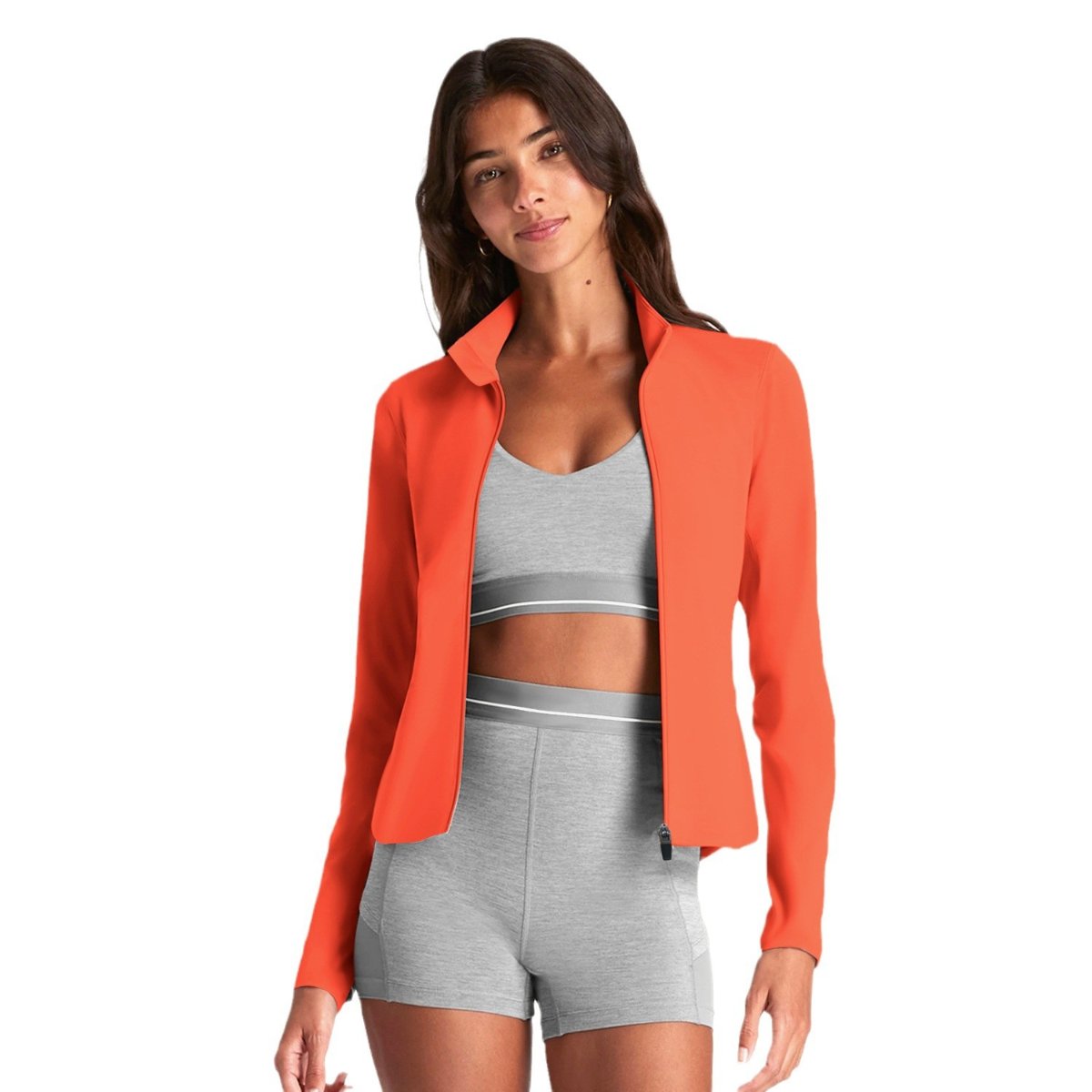 Womens Fitness Sports 75%Nyolon 25%Spandex Jacket S0010-1 print logo 11