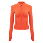 Womens Fitness Sports 75%Nyolon 25%Spandex Jacket S0010-1 print logo 14