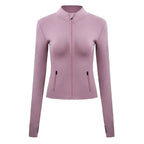 Womens Fitness Sports 75%Nyolon 25%Spandex Jacket S0010-1 print logo 15