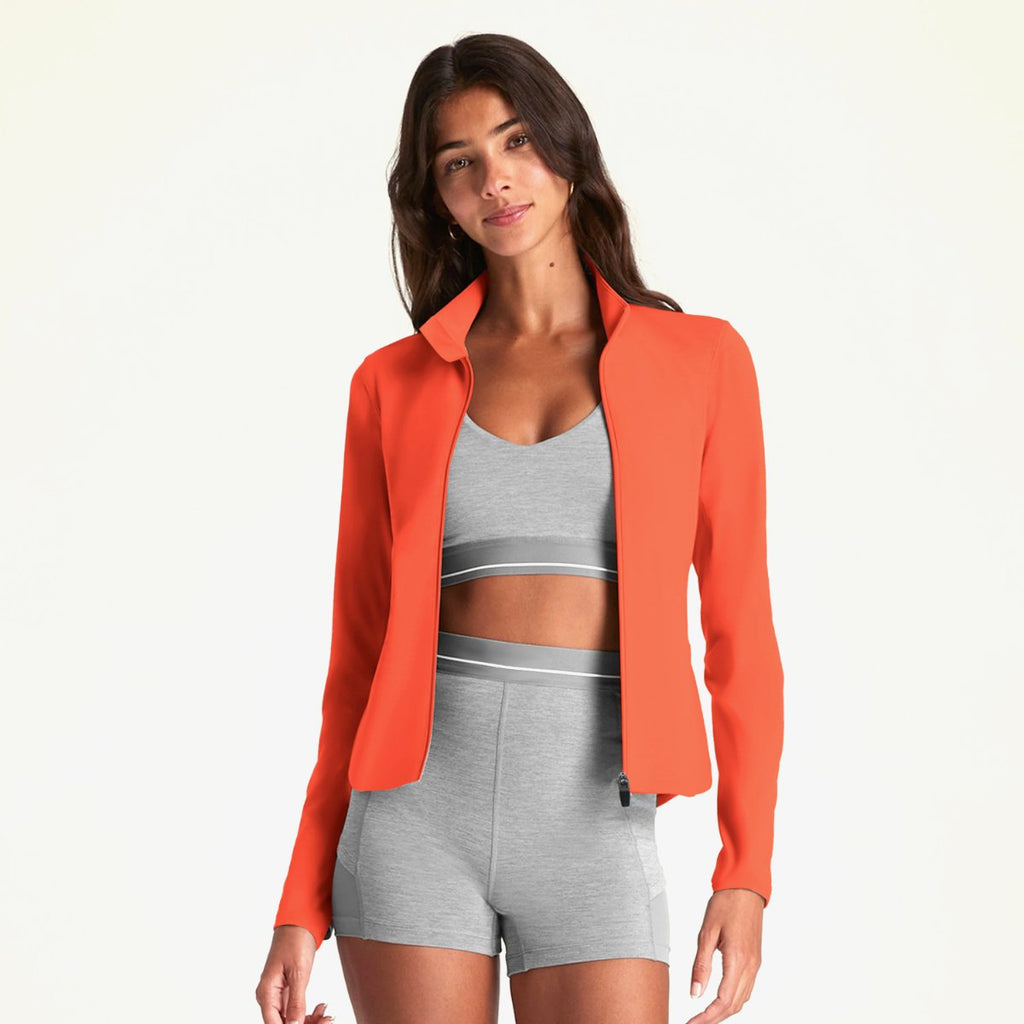 Womens Fitness Sports 75%Nyolon 25%Spandex Jacket S0010-1 print logo 19