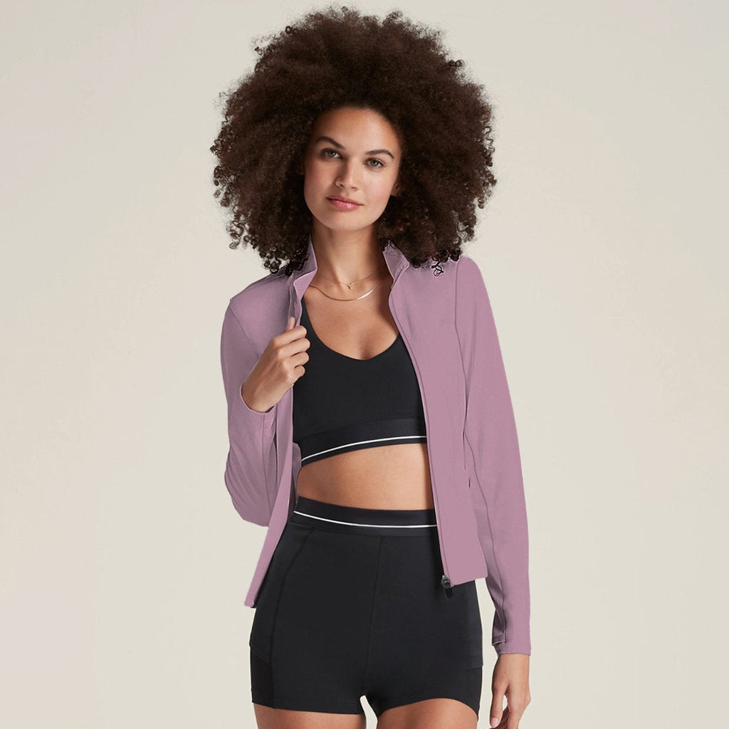 Womens Fitness Sports 75%Nyolon 25%Spandex Jacket S0010-1 print logo 23