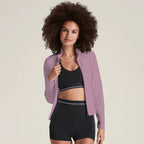 Womens Fitness Sports 75%Nyolon 25%Spandex Jacket S0010-1 print logo 23