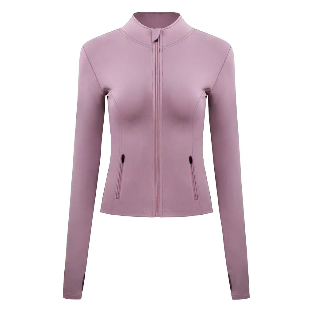 Womens Fitness Sports 75%Nyolon 25%Spandex Jacket S0010-1 print logo 4