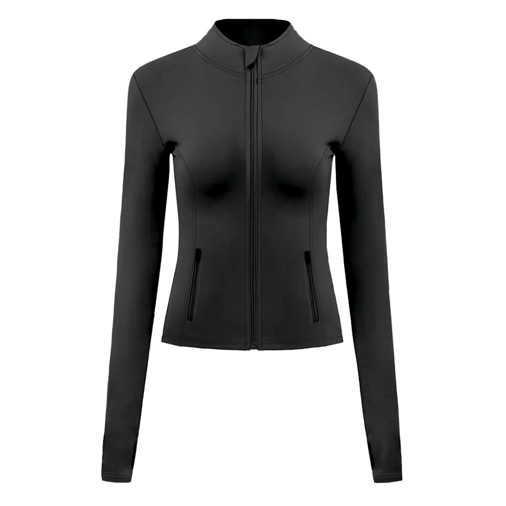 Womens Fitness Sports 75%Nyolon 25%Spandex Jacket S0010-1 print logo 6