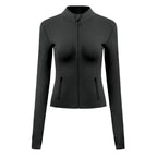 Womens Fitness Sports 75%Nyolon 25%Spandex Jacket S0010-1 print logo 6