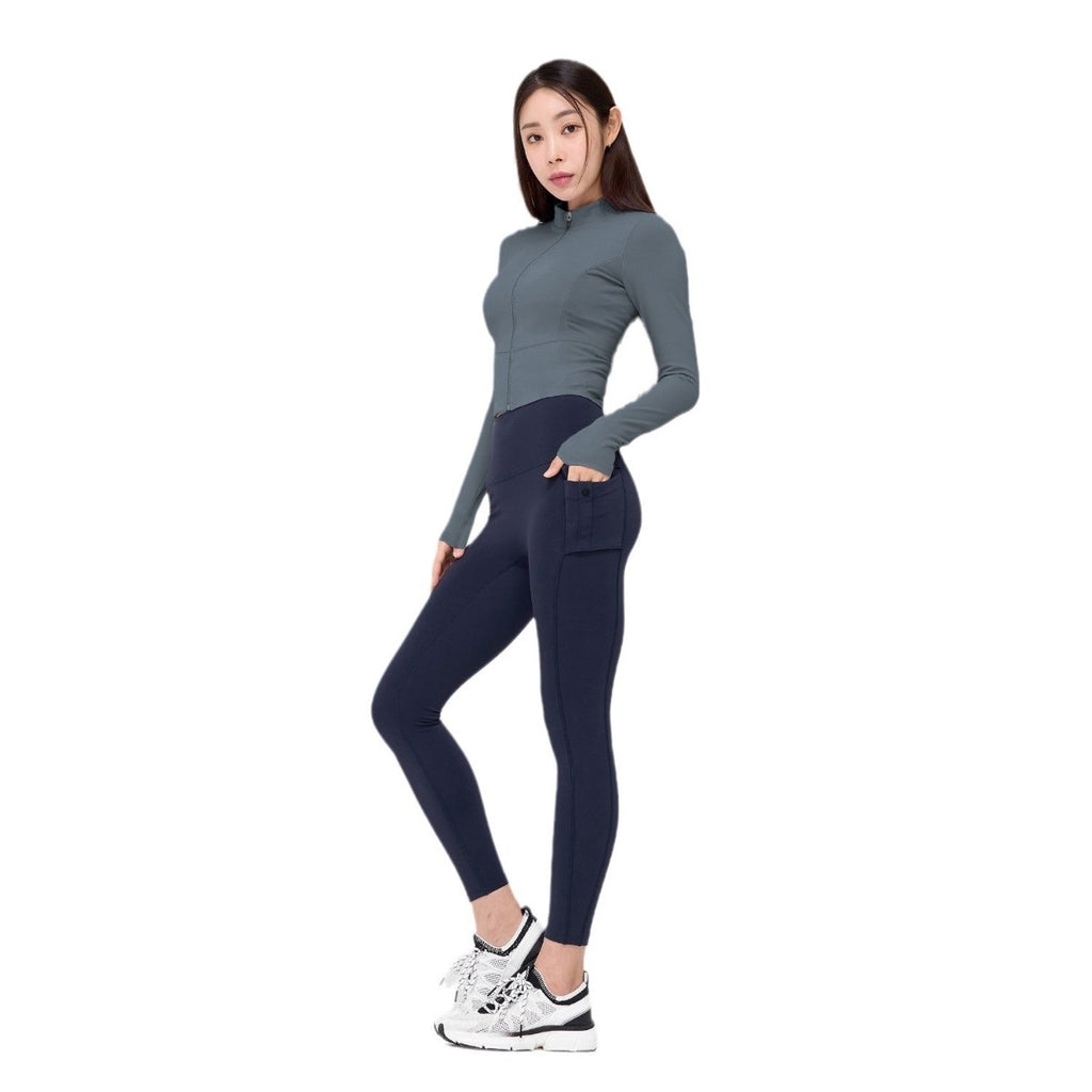 Womens Sports Yoga 75%Nyolon 25%Spandex Jacket S0035-2 print logo 11