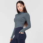 Womens Sports Yoga 75%Nyolon 25%Spandex Jacket S0035-2 print logo 17