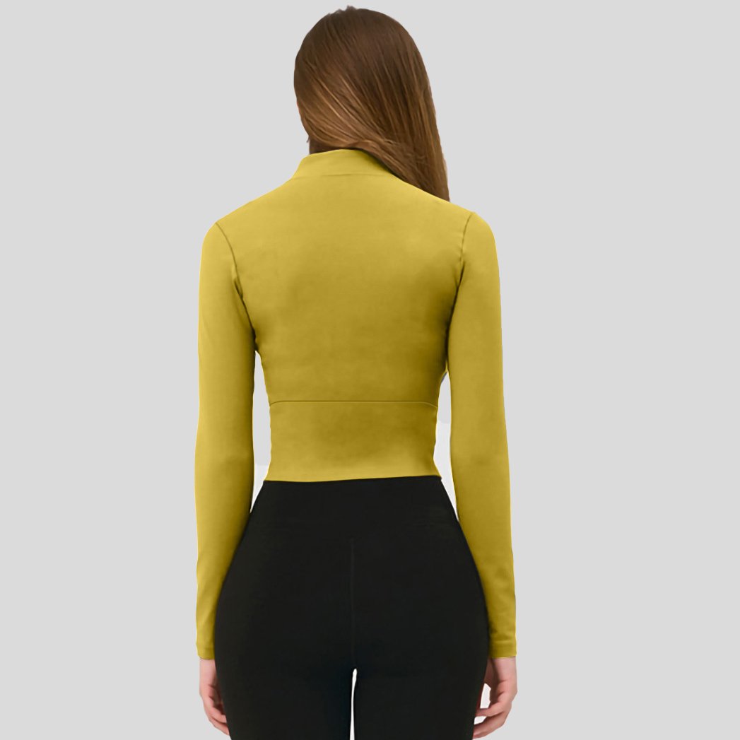 Womens Sports Yoga 75%Nyolon 25%Spandex Jacket S0035-2 print logo 2