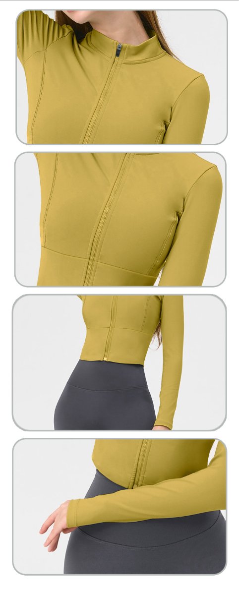 Womens Sports Yoga 75%Nyolon 25%Spandex Jacket S0035-2 print logo 20