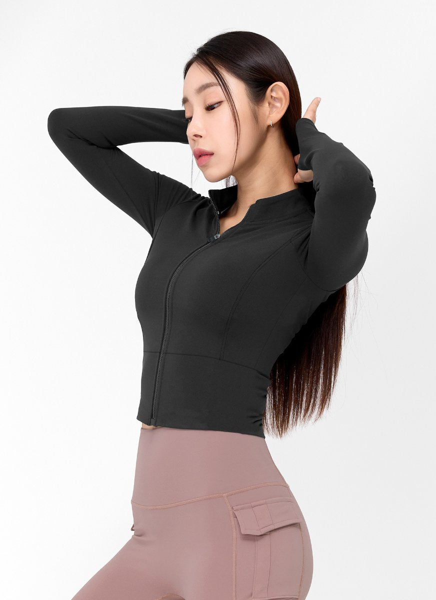 Womens Sports Yoga 75%Nyolon 25%Spandex Jacket S0035-2 print logo 34